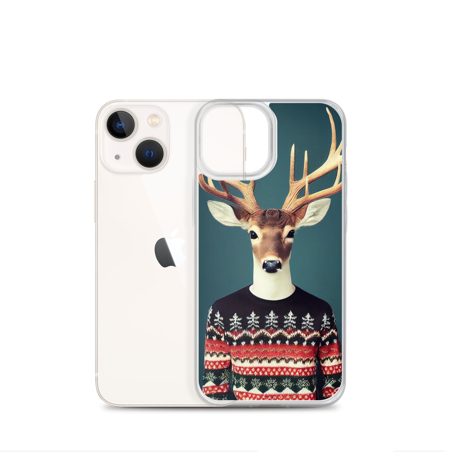 iPhone Case - Deer Wearing Christmas Sweater