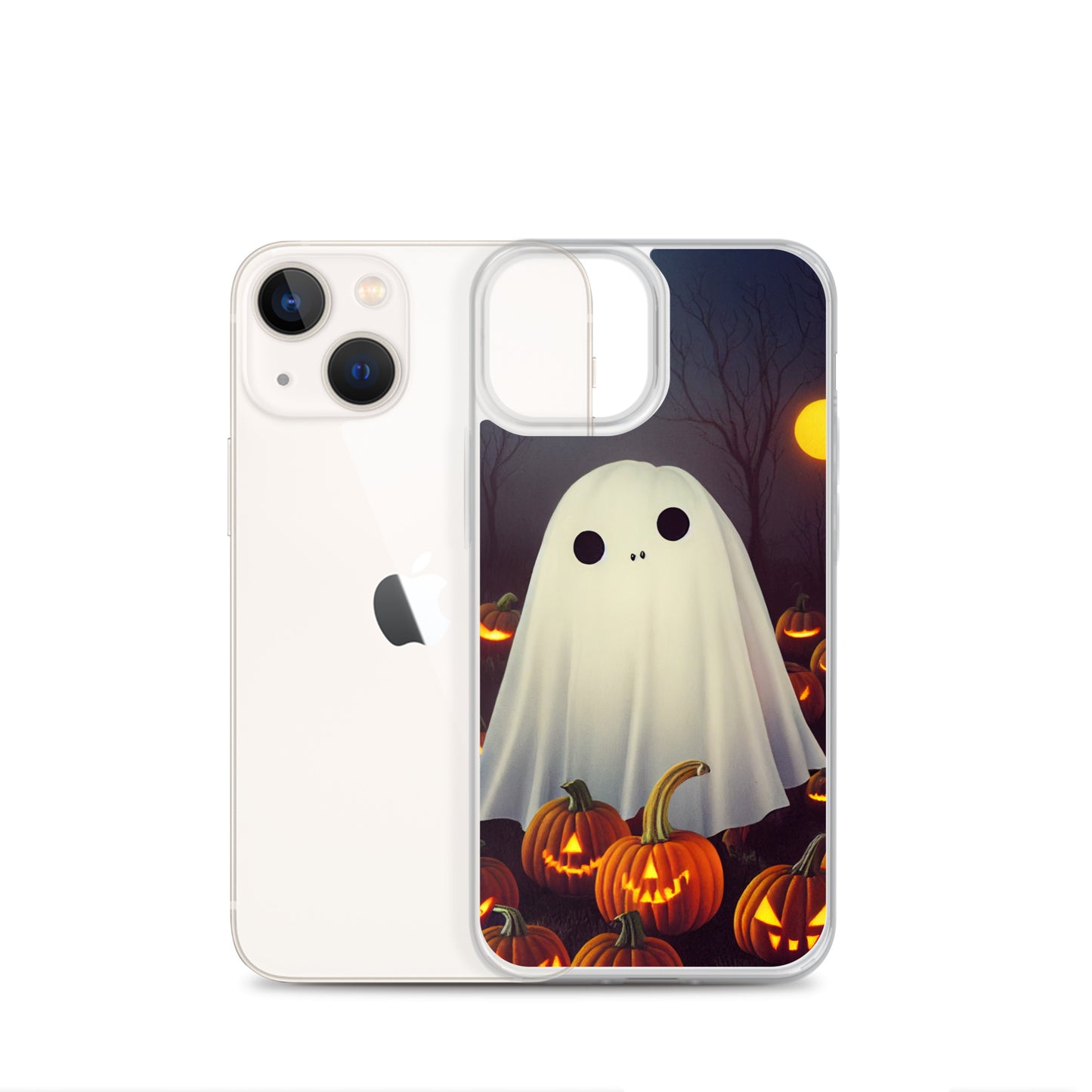 iPhone Case - Halloween Cute Ghost in the Pumpkin Patch
