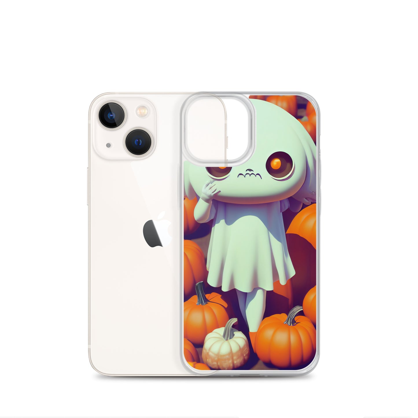 iPhone Case - Halloween Ghost Girl in the Pumpkin Patch