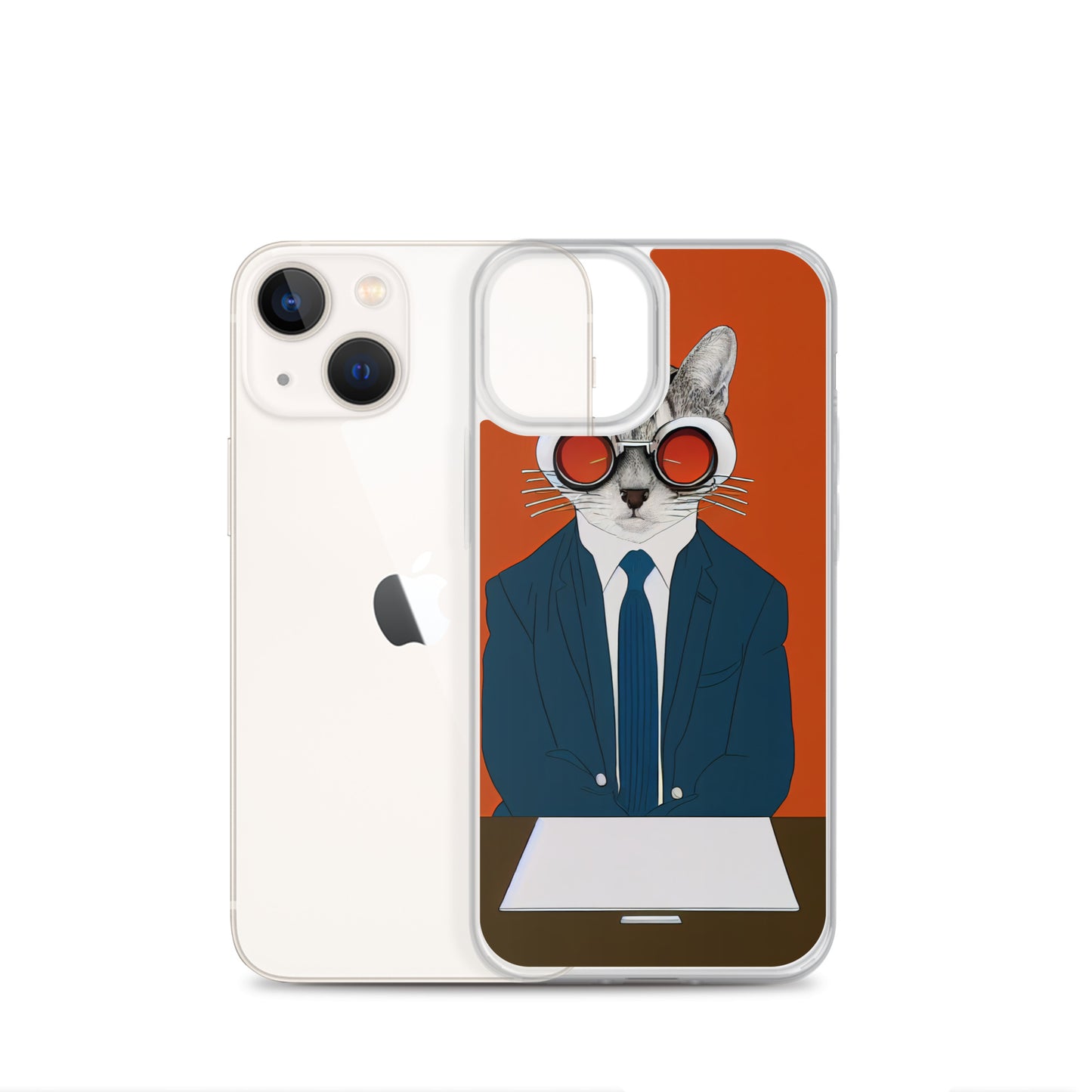iPhone Case - Orange Business Cat Boss