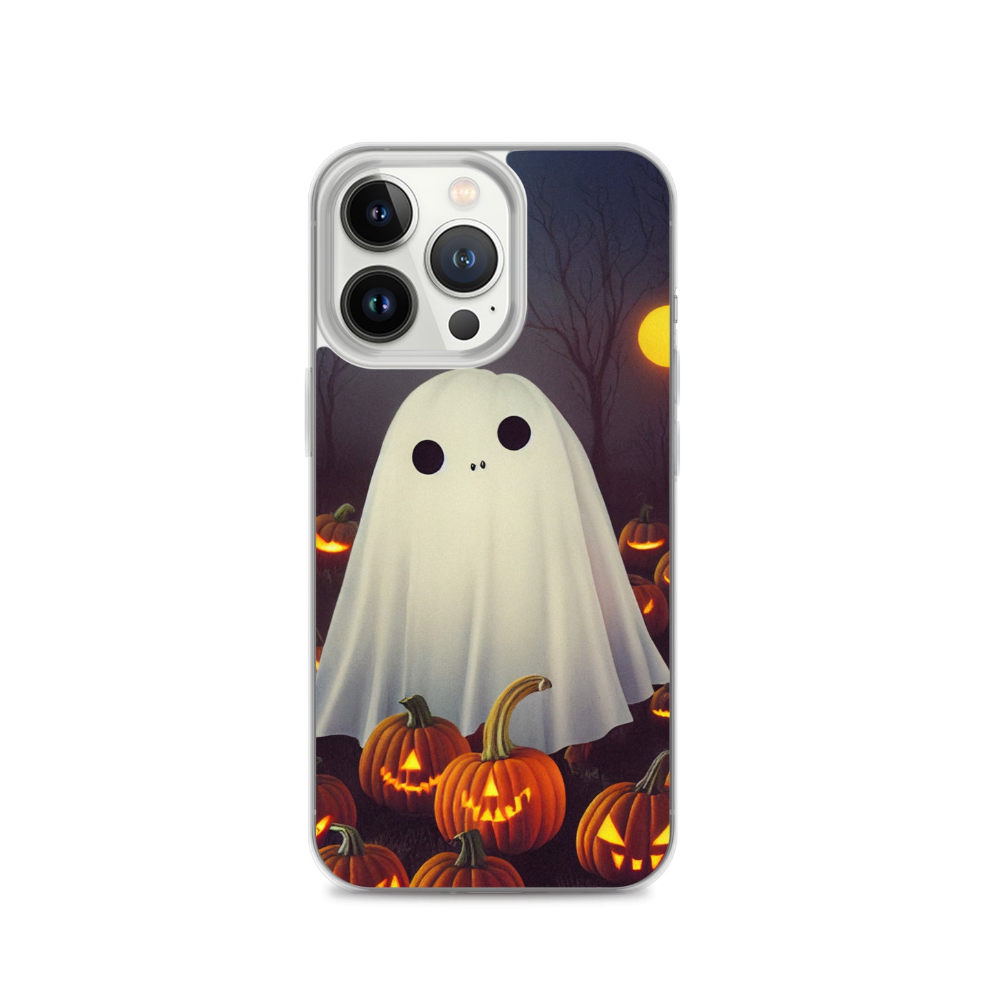 iPhone Case - Halloween Cute Ghost in the Pumpkin Patch