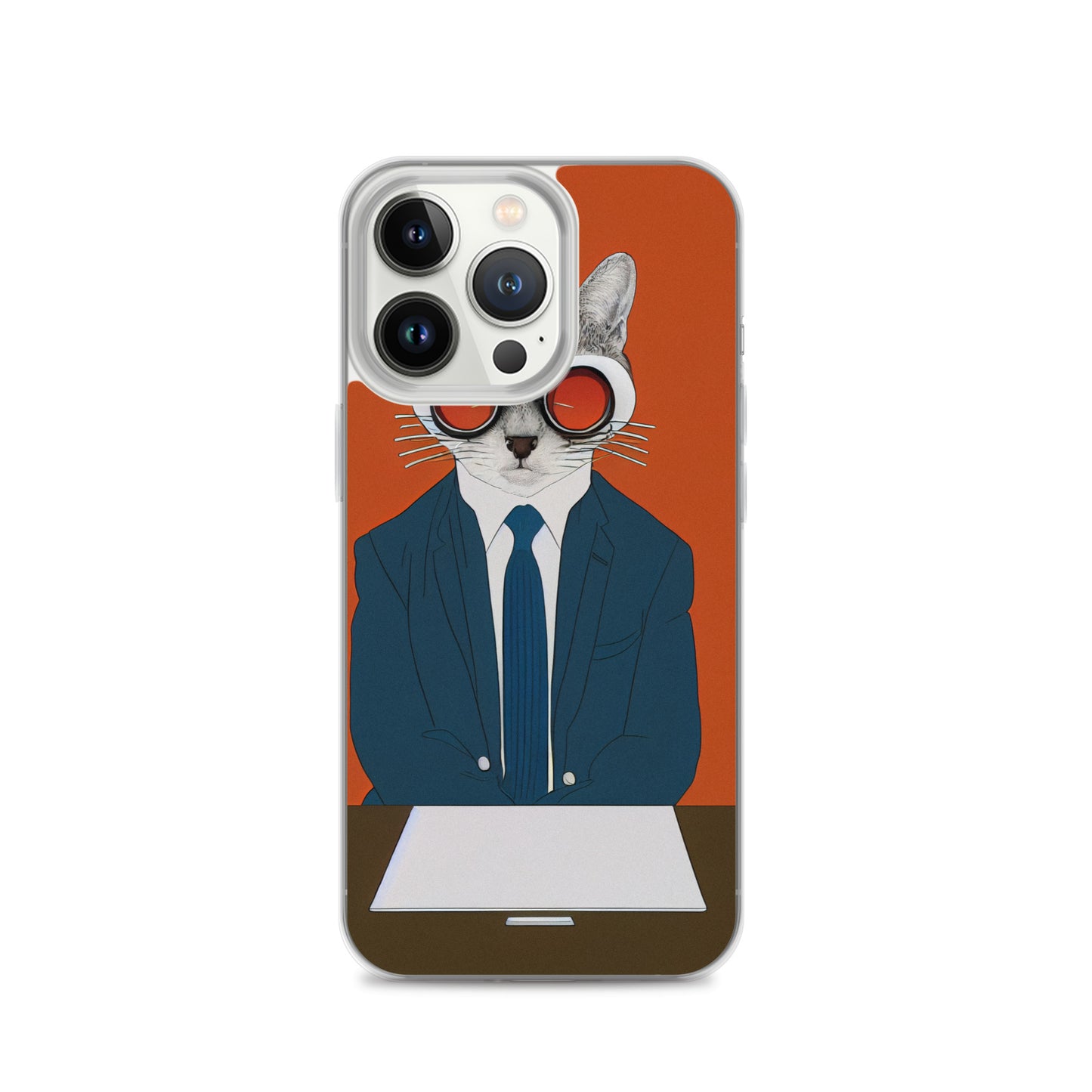 iPhone Case - Orange Business Cat Boss