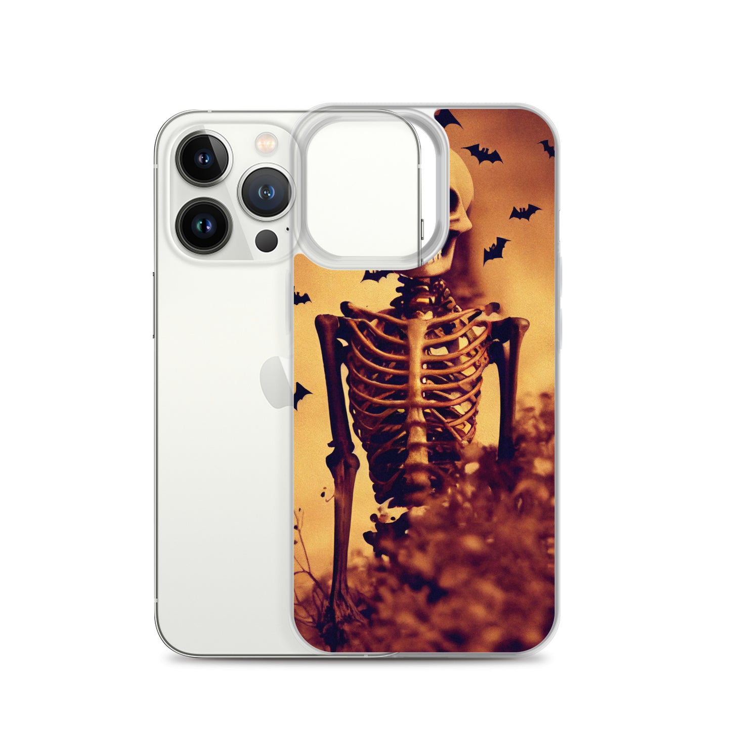 iPhone Case - Halloween Skeleton and Bats