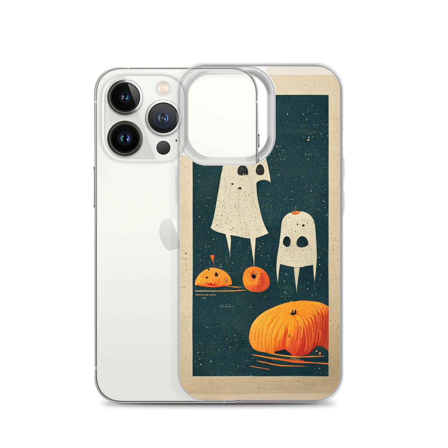 iPhone Case - Halloween Ghosts and Pumpkins
