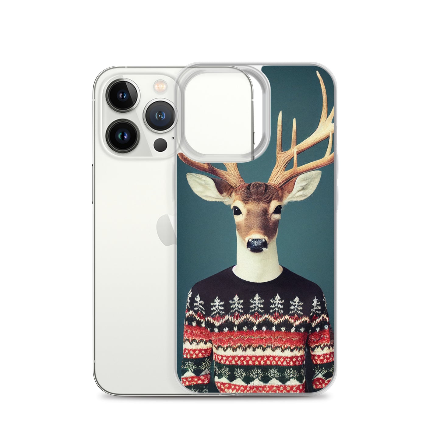 iPhone Case - Deer Wearing Christmas Sweater