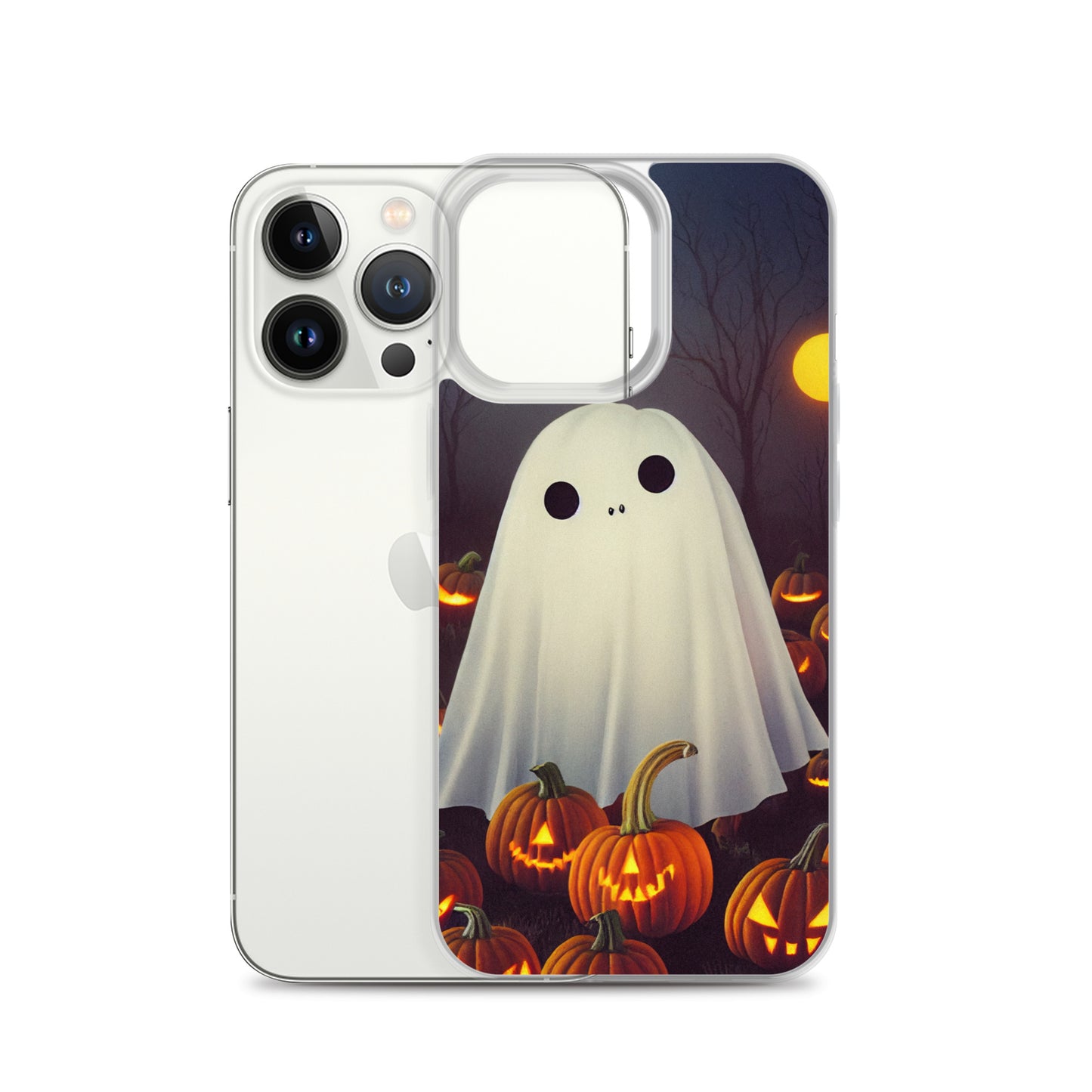 iPhone Case - Halloween Cute Ghost in the Pumpkin Patch