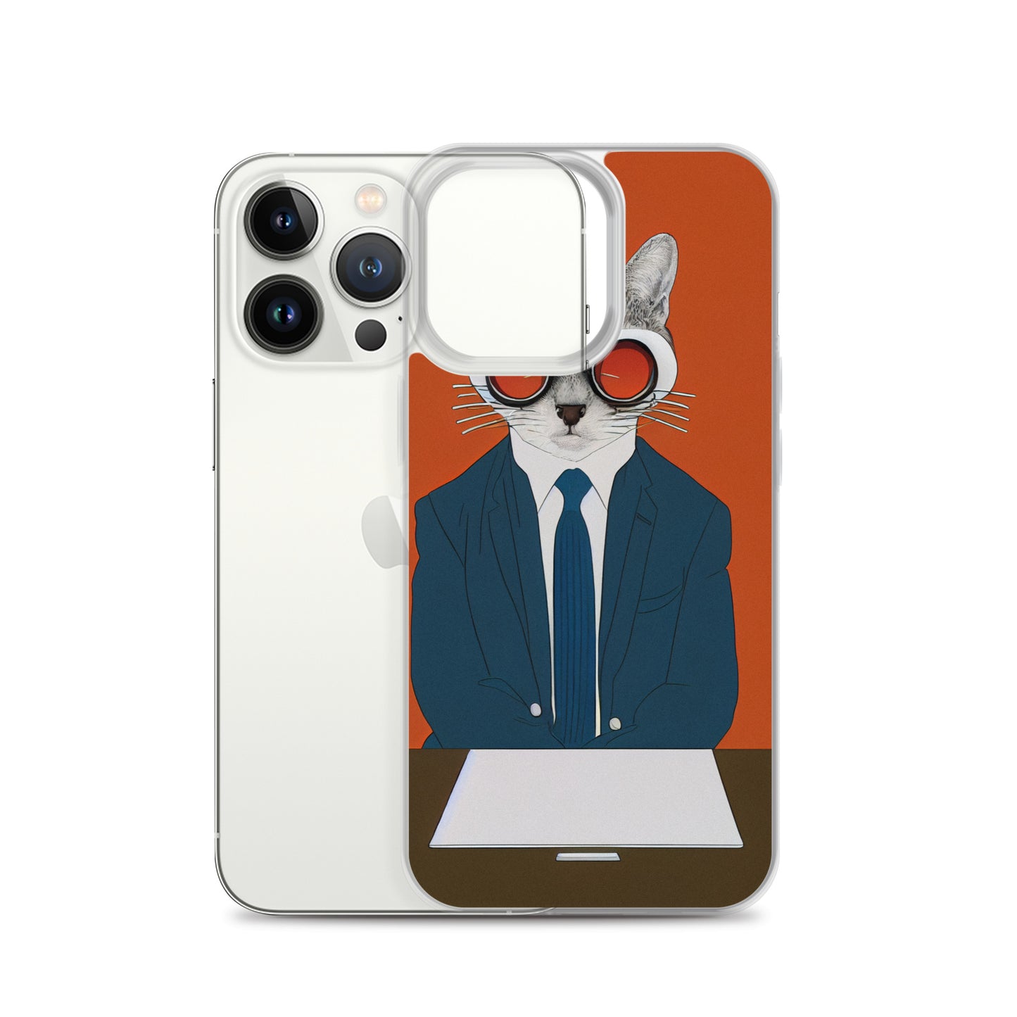 iPhone Case - Orange Business Cat Boss