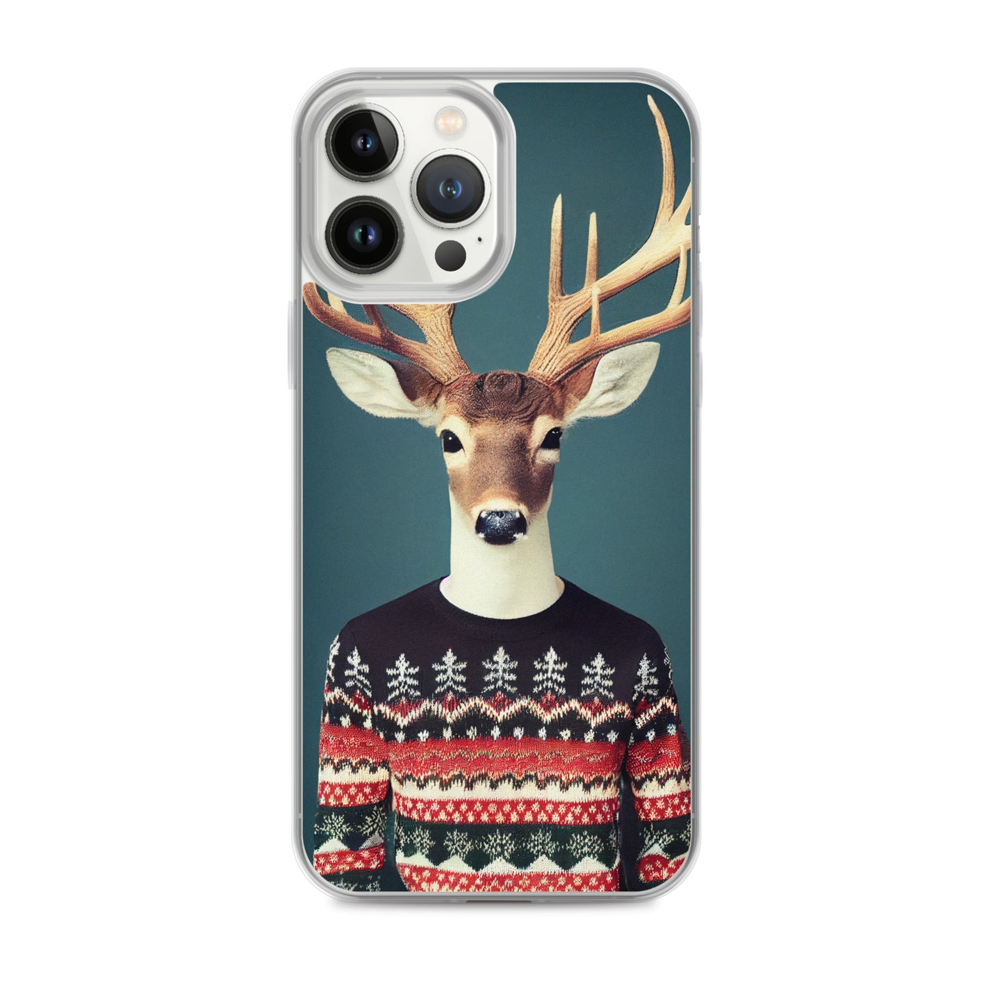 iPhone Case - Deer Wearing Christmas Sweater