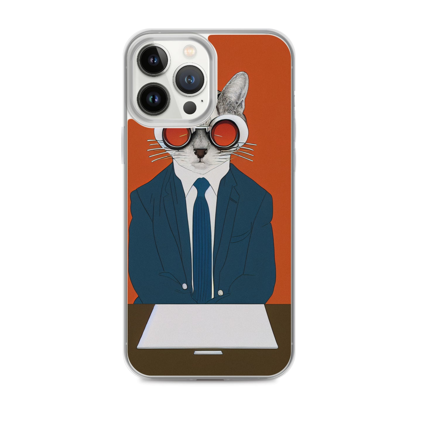iPhone Case - Orange Business Cat Boss