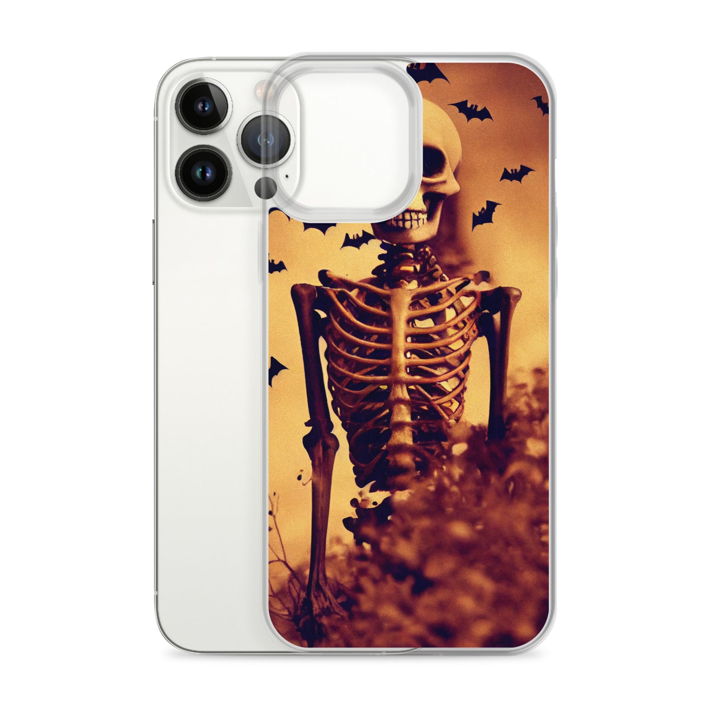 iPhone Case - Halloween Skeleton and Bats