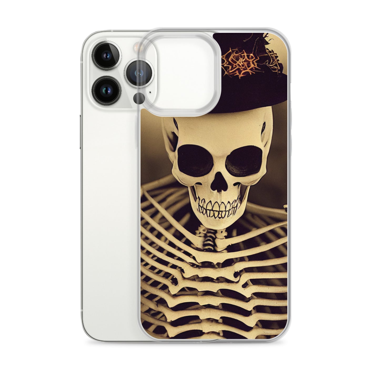 iPhone Case - Halloween Skeleton in a Hat