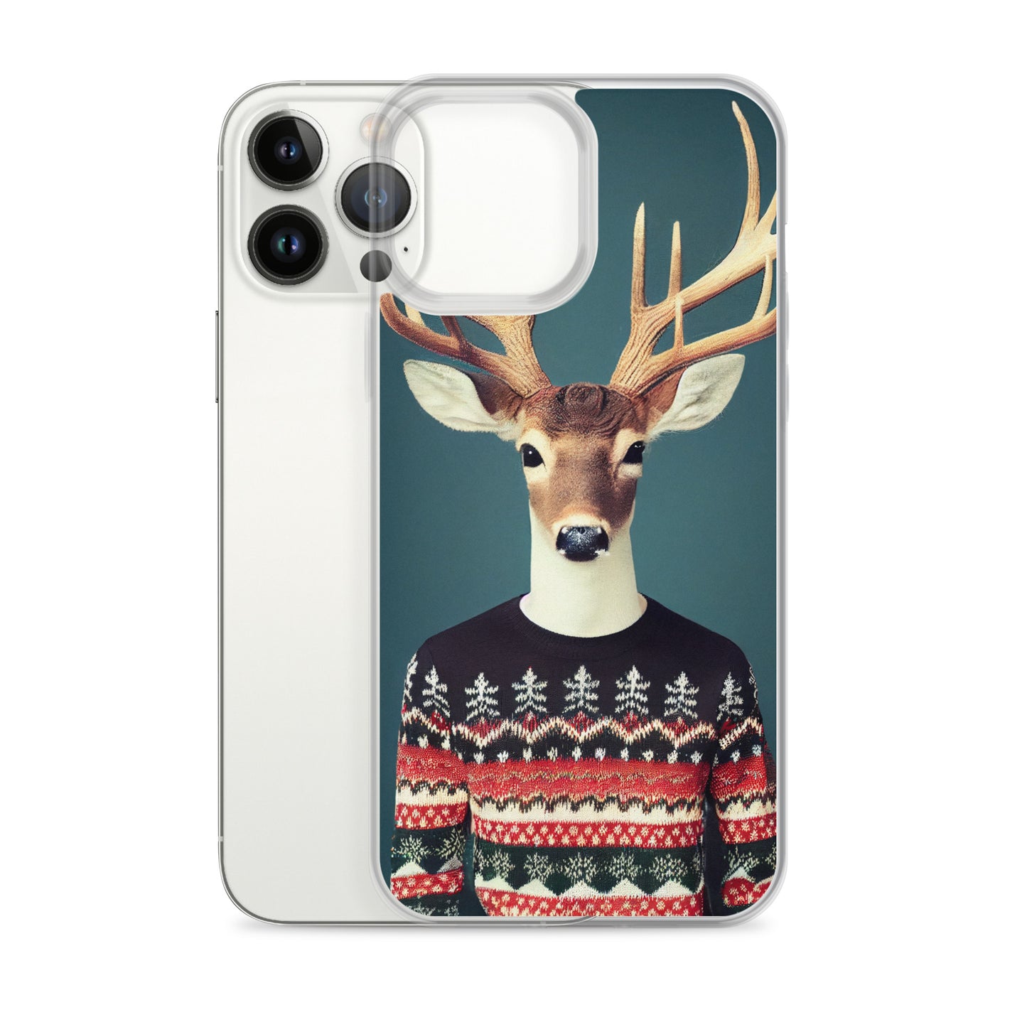 iPhone Case - Deer Wearing Christmas Sweater