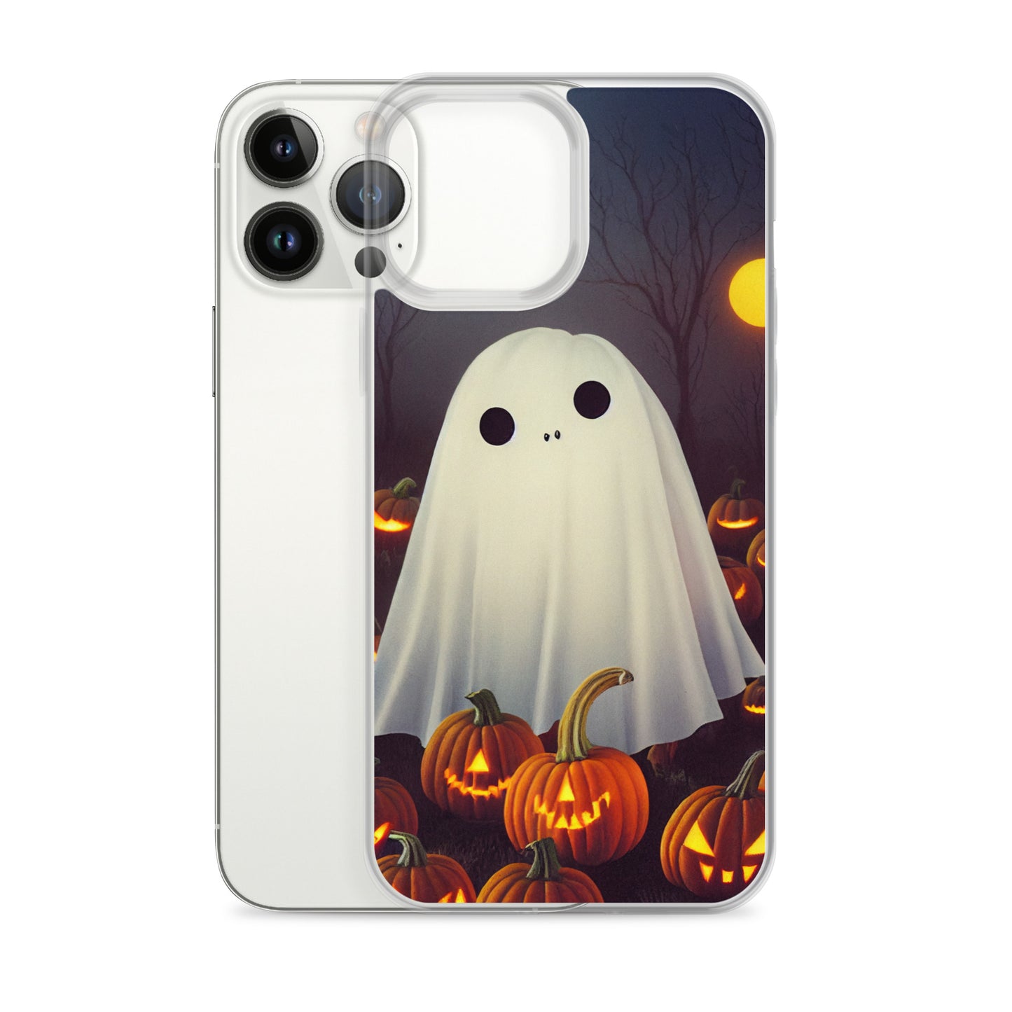 iPhone Case - Halloween Cute Ghost in the Pumpkin Patch
