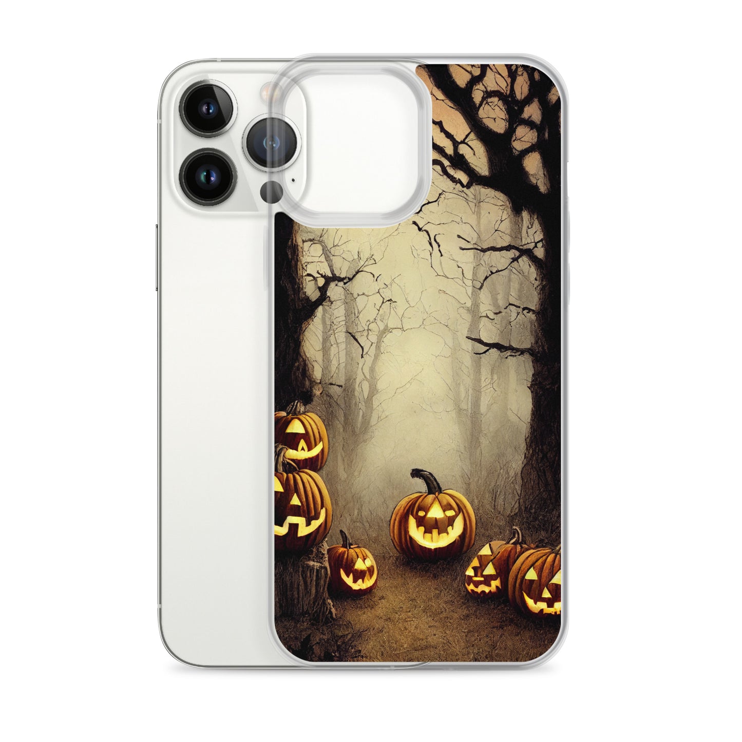 iPhone Case - Halloween Misty Forest Pumpkins