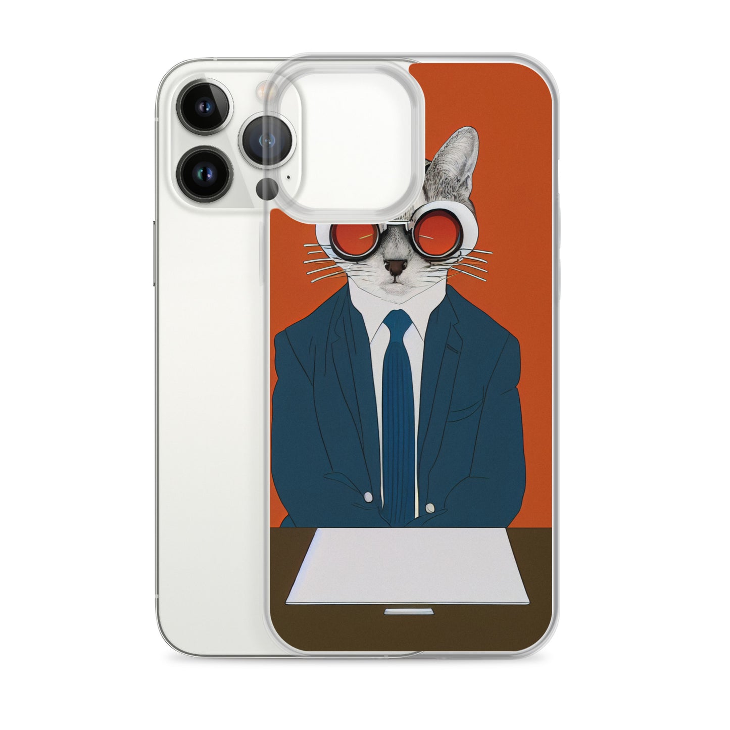 iPhone Case - Orange Business Cat Boss
