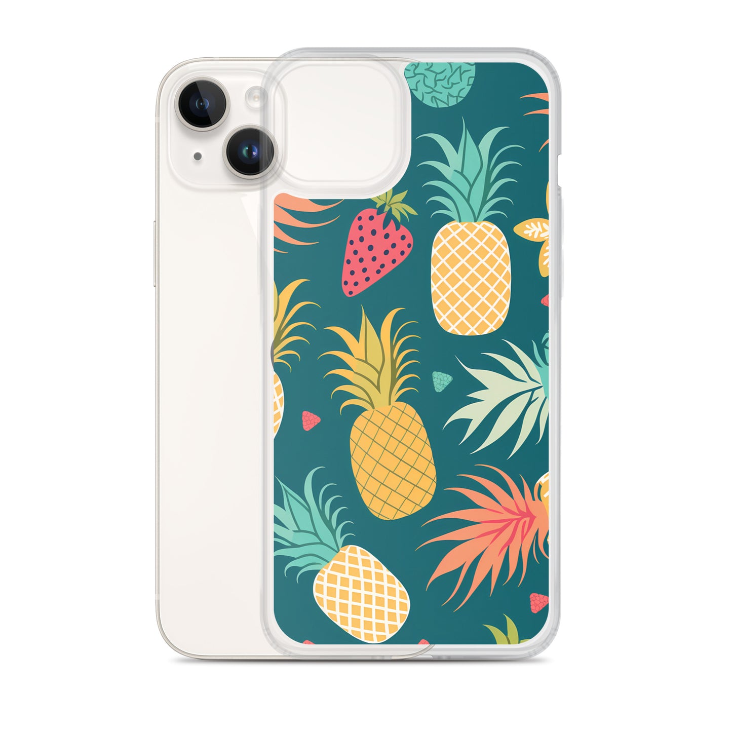 iPhone Case - Pineaples on Aqua