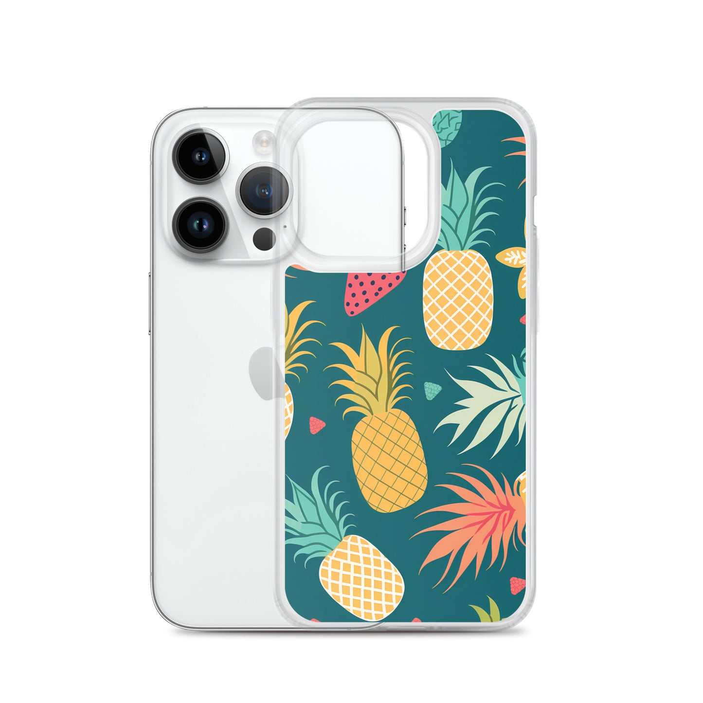 iPhone Case - Pineaples on Aqua