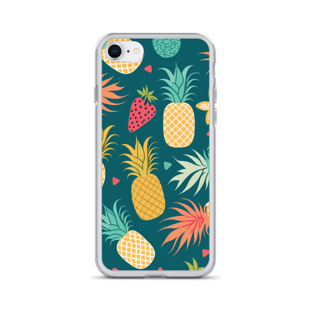 iPhone Case - Pineaples on Aqua