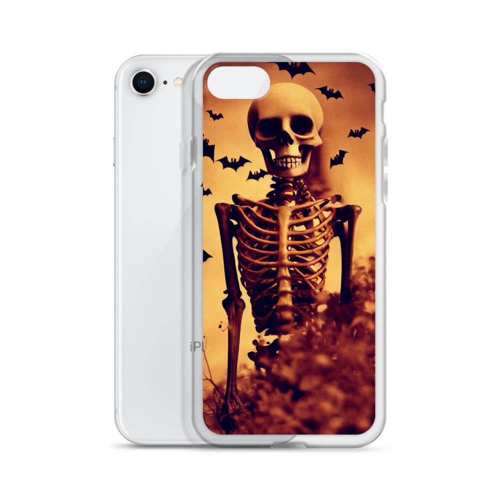iPhone Case - Halloween Skeleton and Bats