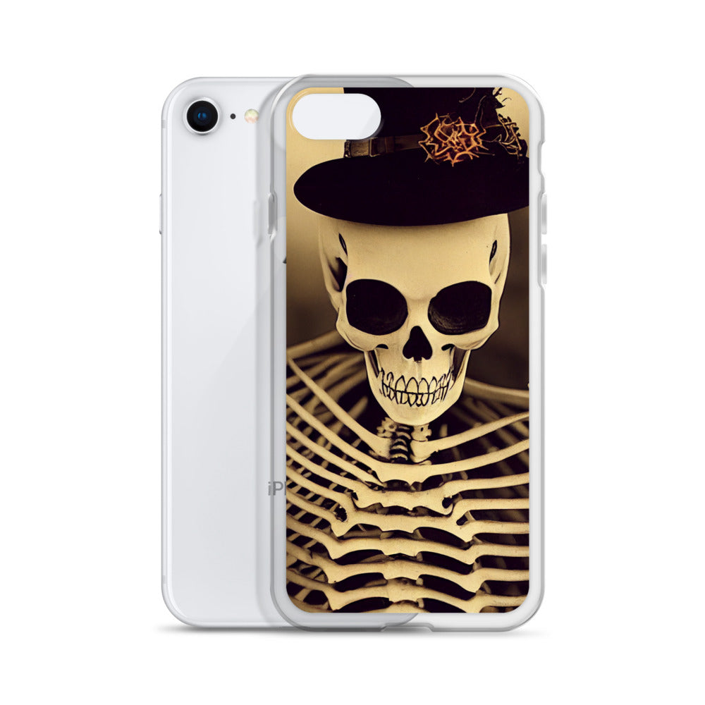 iPhone Case - Halloween Skeleton in a Hat