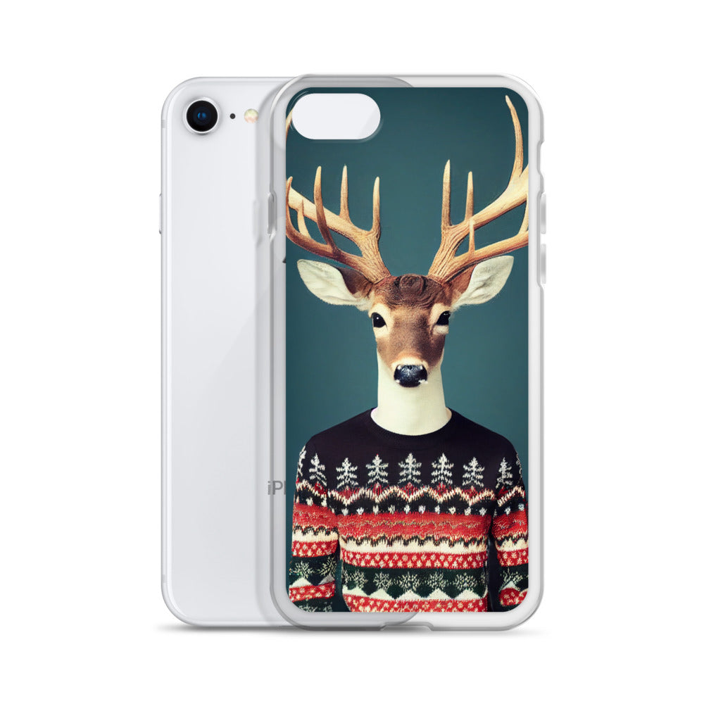 iPhone Case - Deer Wearing Christmas Sweater