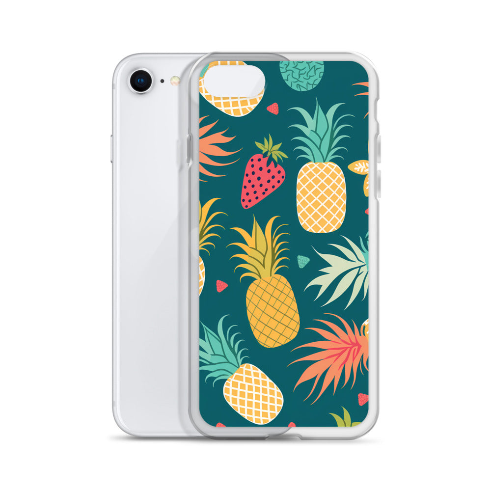 iPhone Case - Pineaples on Aqua