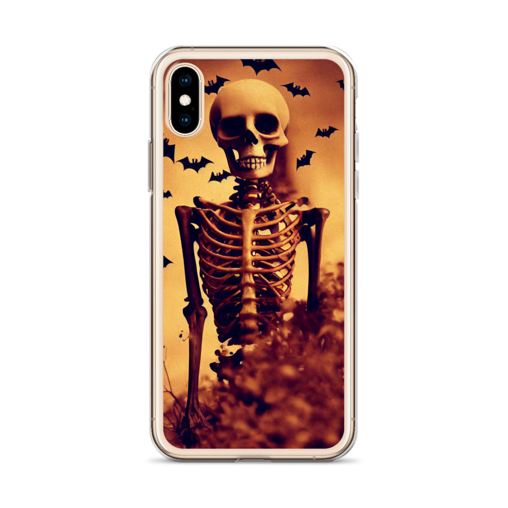 iPhone Case - Halloween Skeleton and Bats