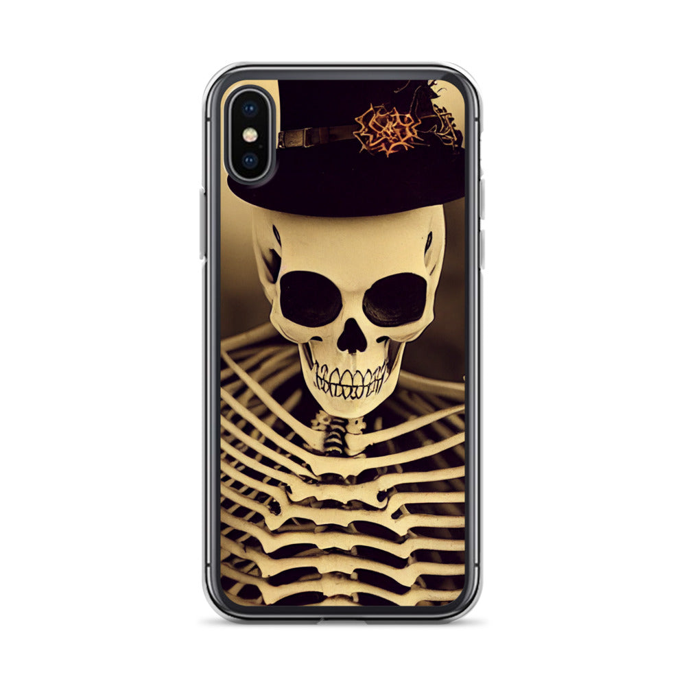 iPhone Case - Halloween Skeleton in a Hat