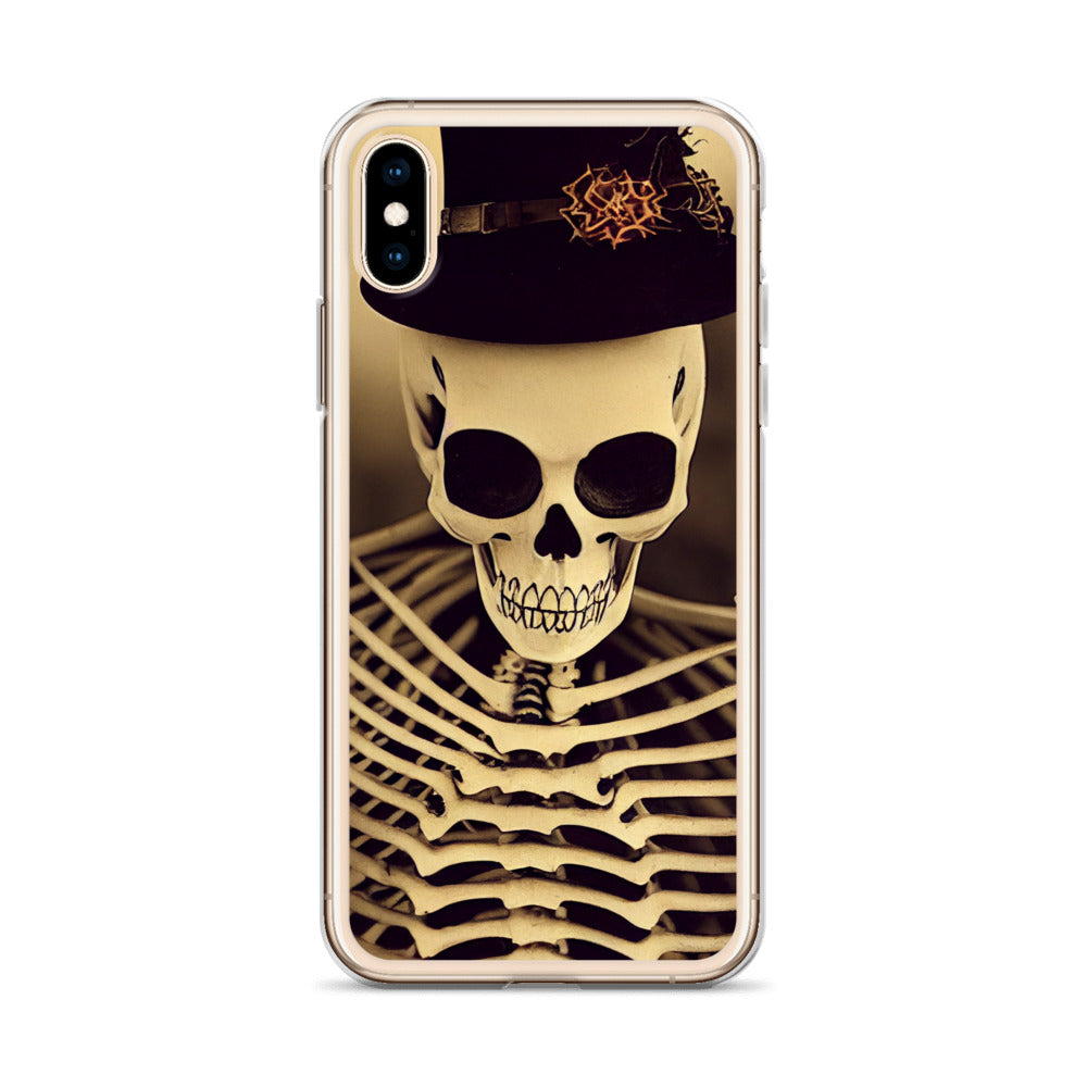 iPhone Case - Halloween Skeleton in a Hat
