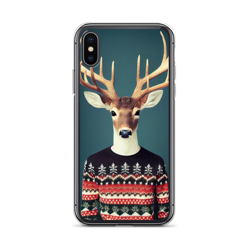 iPhone Case - Deer Wearing Christmas Sweater