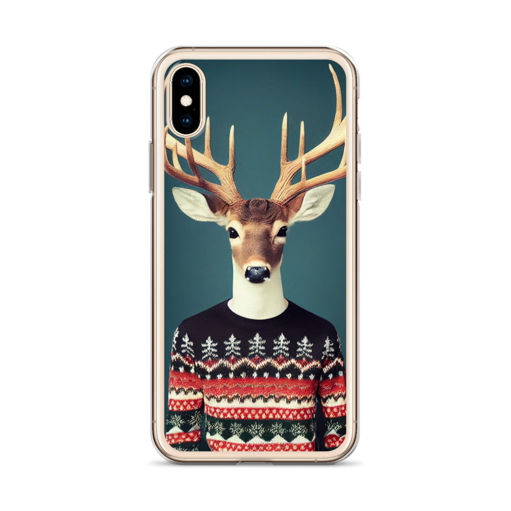 iPhone Case - Deer Wearing Christmas Sweater