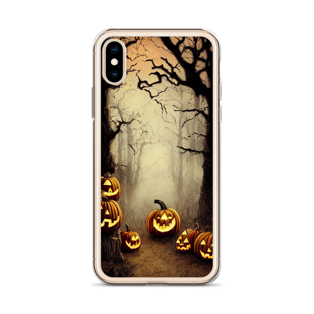 iPhone Case - Halloween Misty Forest Pumpkins