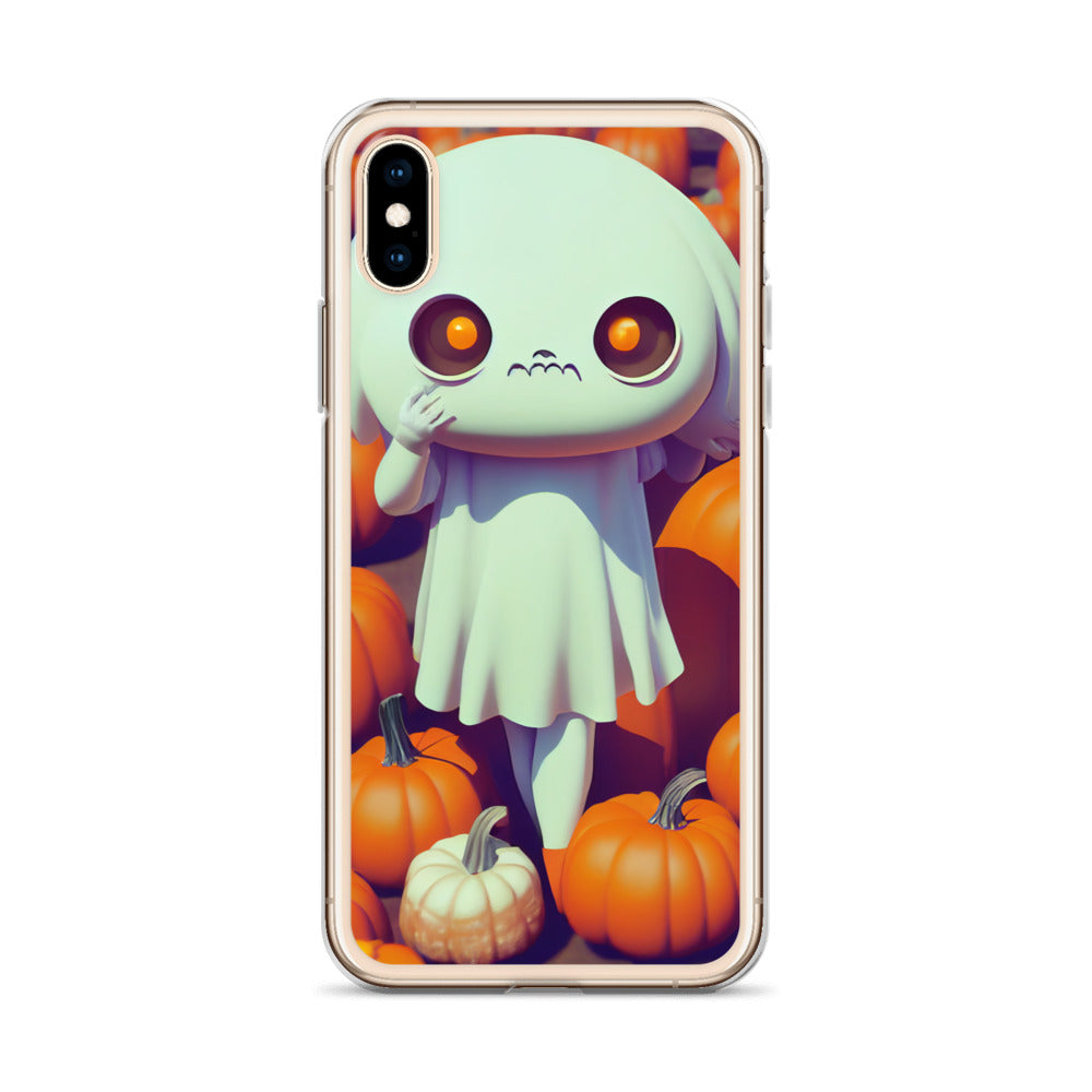 iPhone Case - Halloween Ghost Girl in the Pumpkin Patch