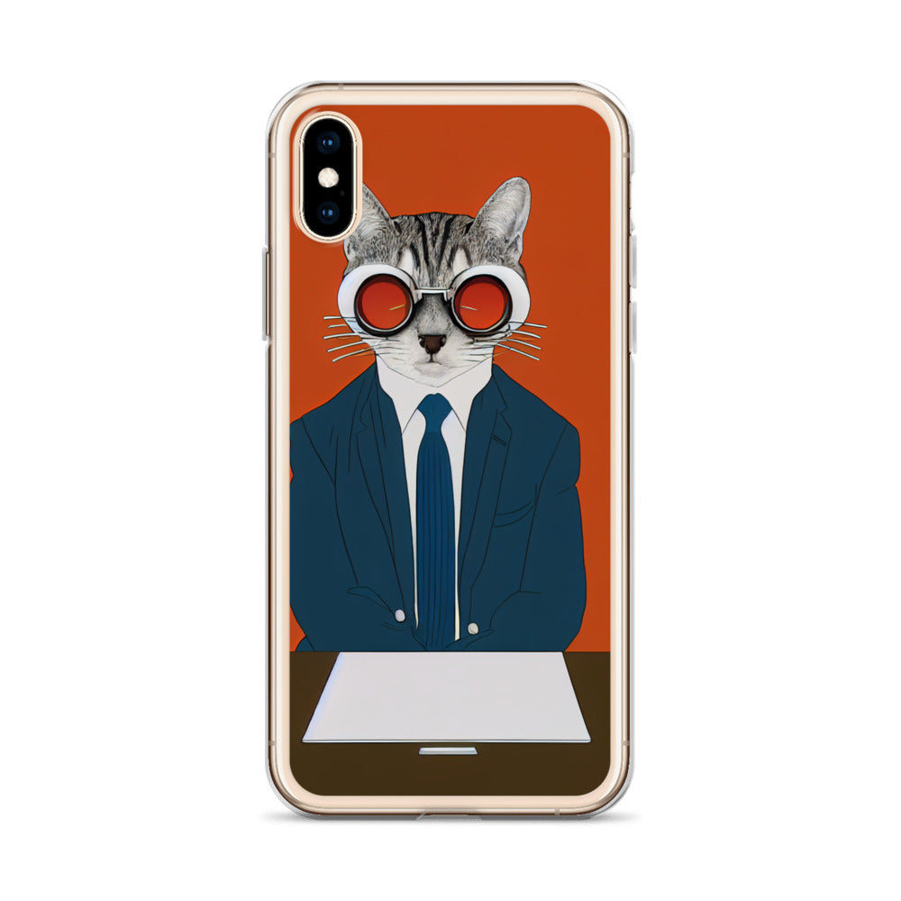 iPhone Case - Orange Business Cat Boss