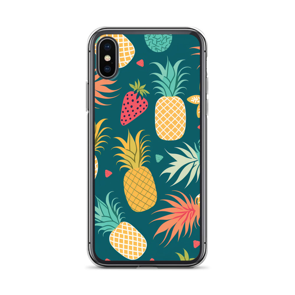 iPhone Case - Pineaples on Aqua
