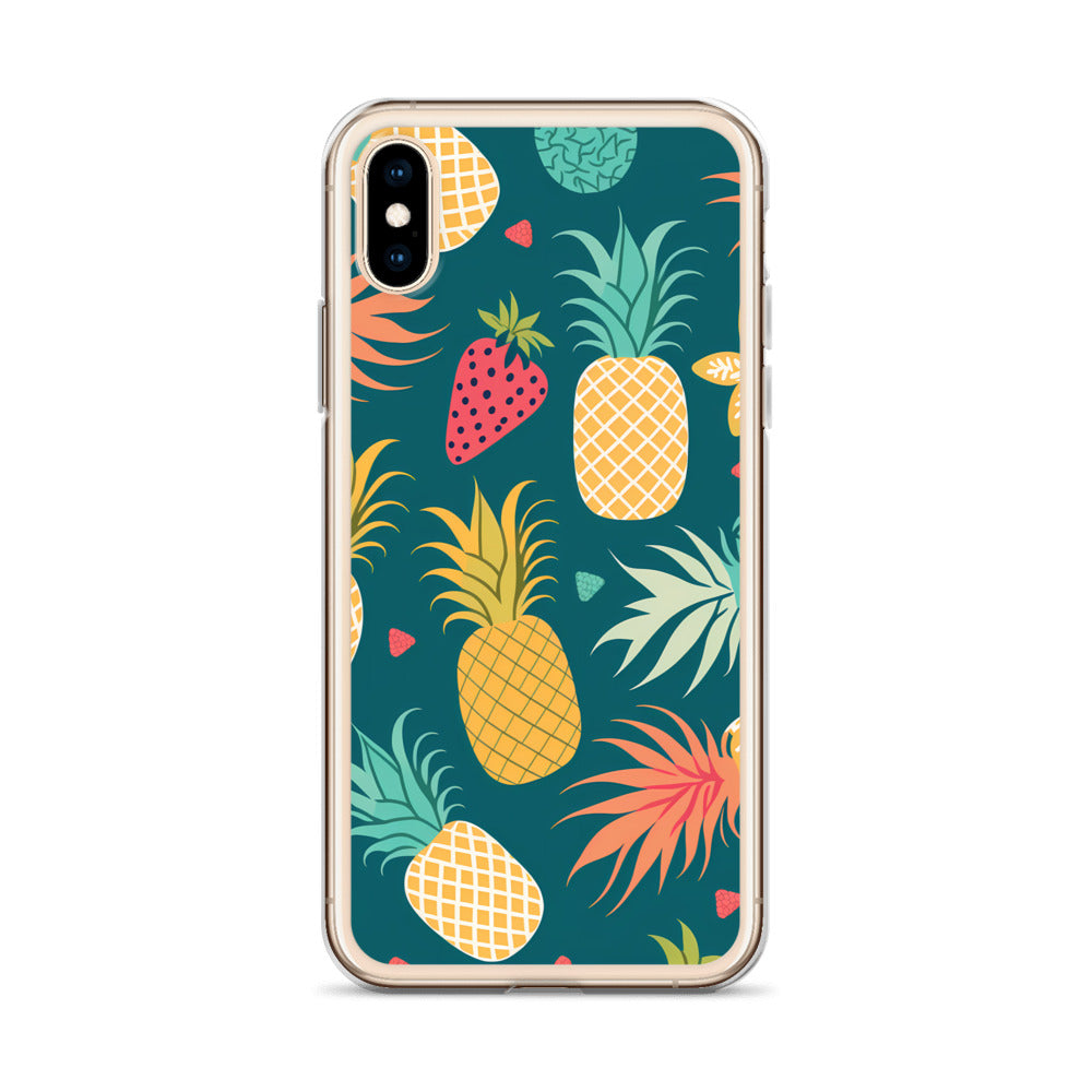 iPhone Case - Pineaples on Aqua