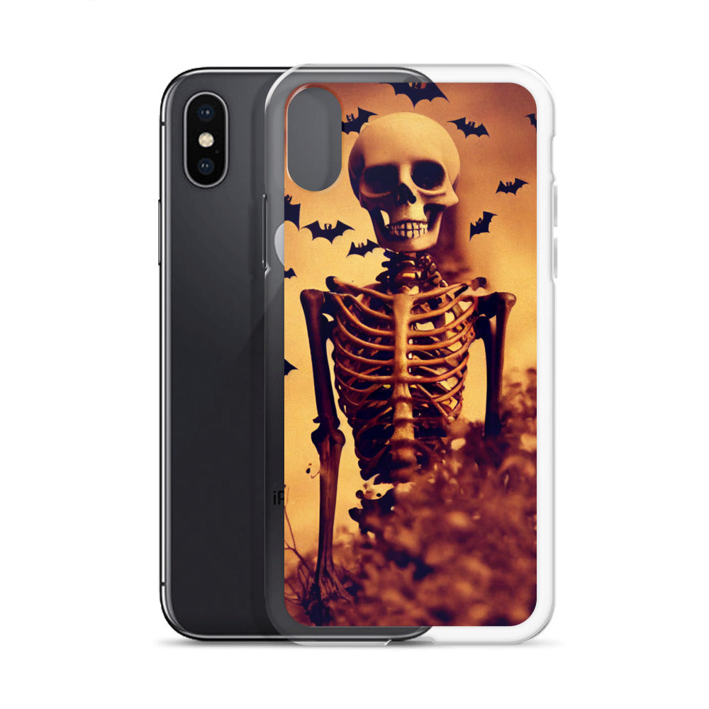 iPhone Case - Halloween Skeleton and Bats