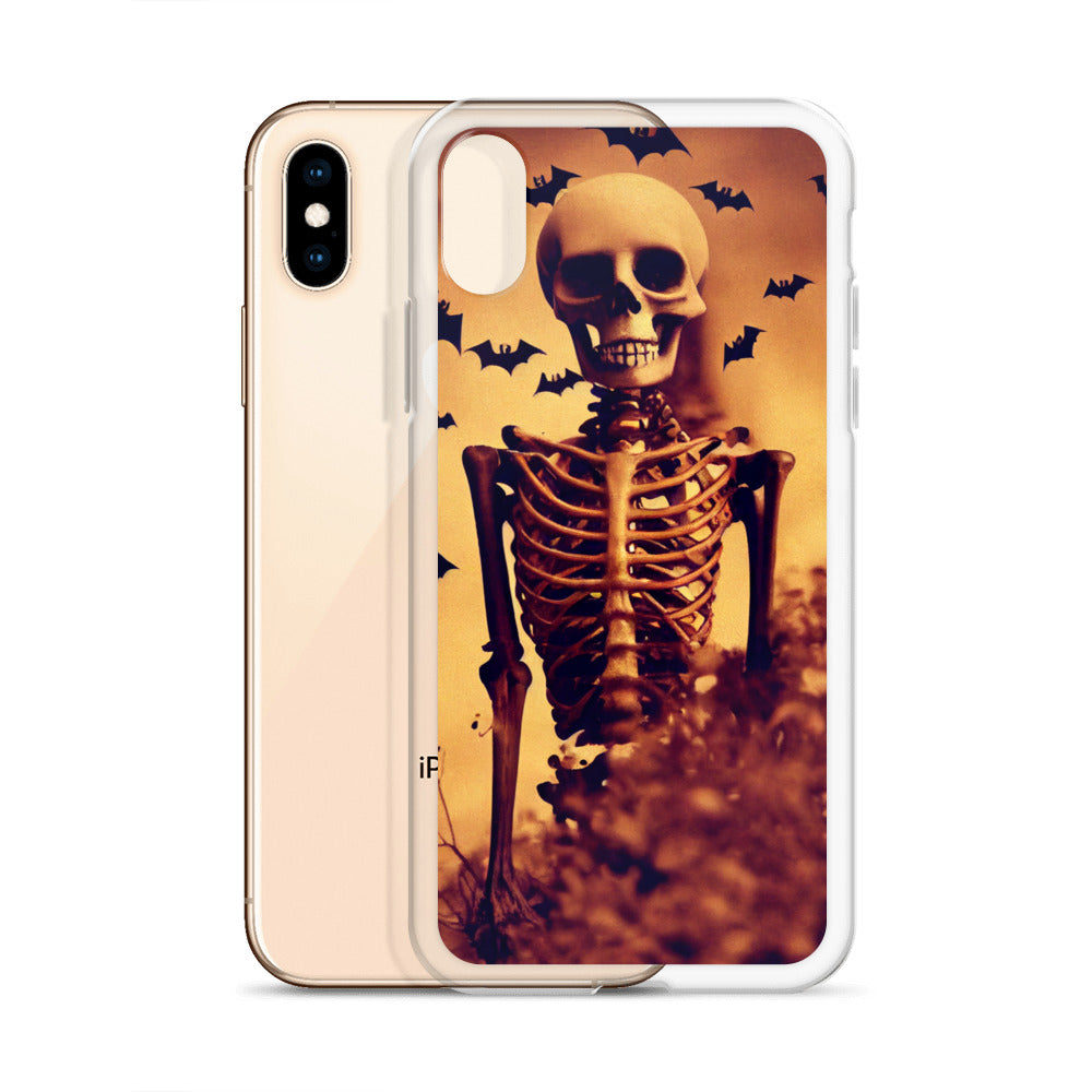 iPhone Case - Halloween Skeleton and Bats