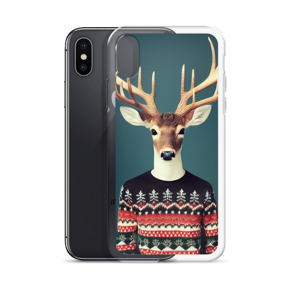 iPhone Case - Deer Wearing Christmas Sweater