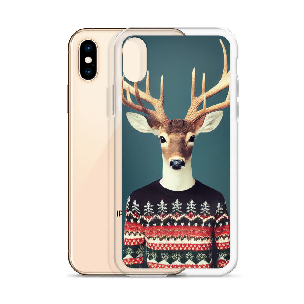 iPhone Case - Deer Wearing Christmas Sweater