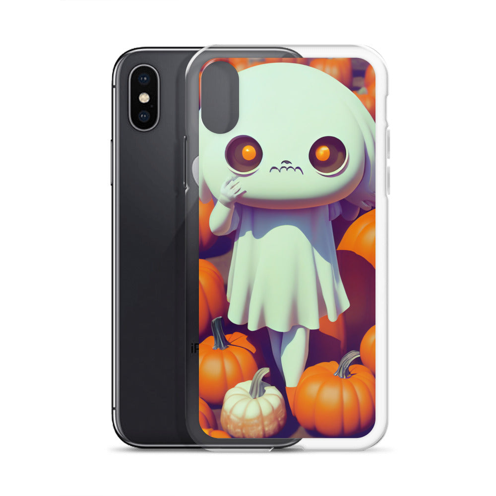 iPhone Case - Halloween Ghost Girl in the Pumpkin Patch