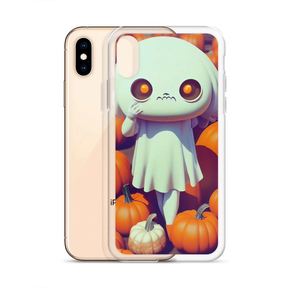 iPhone Case - Halloween Ghost Girl in the Pumpkin Patch