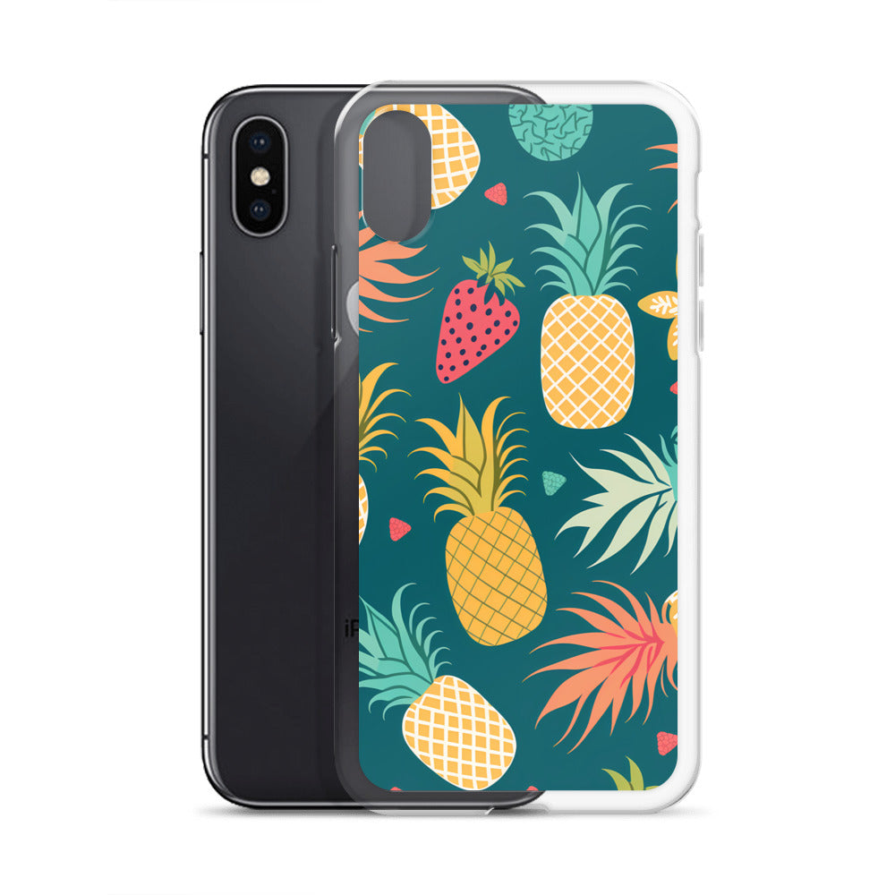 iPhone Case - Pineaples on Aqua