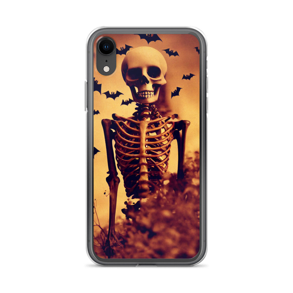iPhone Case - Halloween Skeleton and Bats