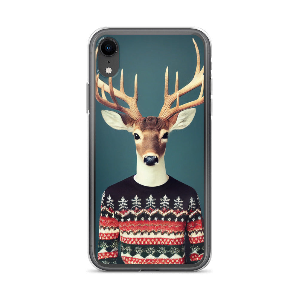 iPhone Case - Deer Wearing Christmas Sweater