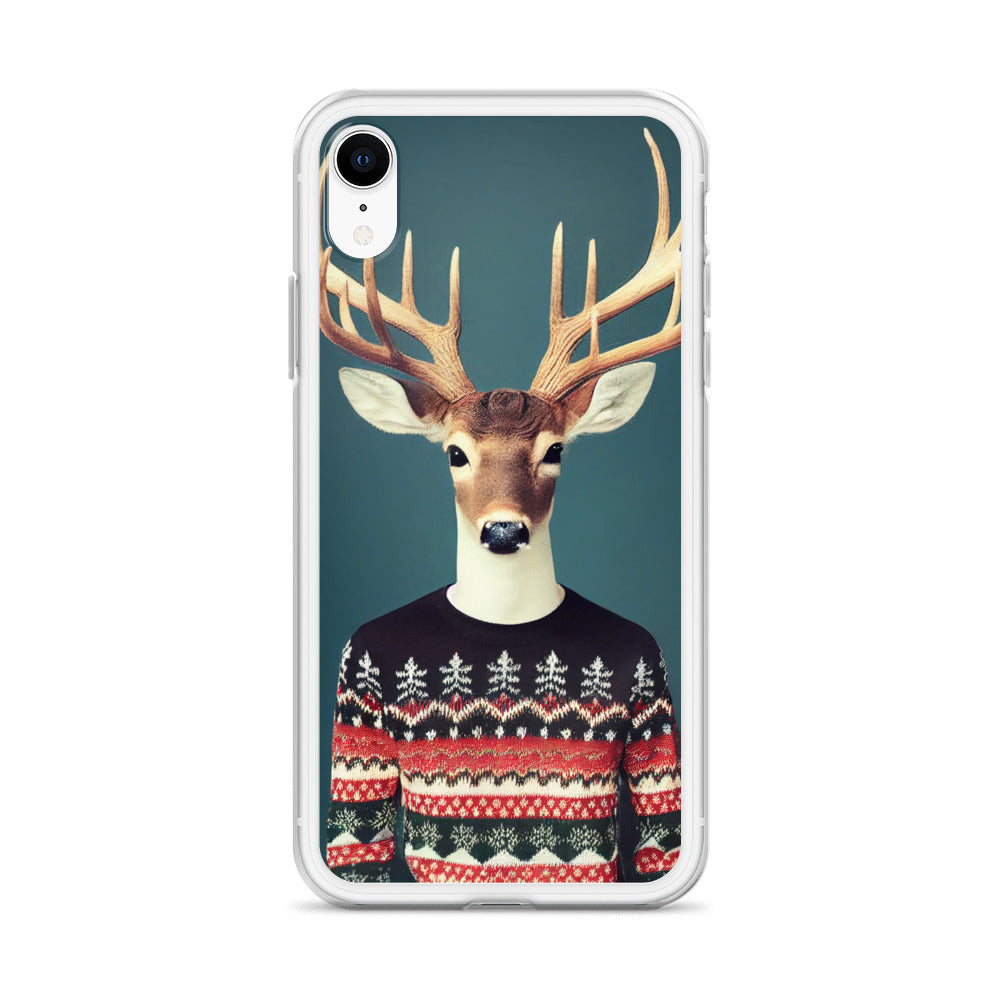 iPhone Case - Deer Wearing Christmas Sweater