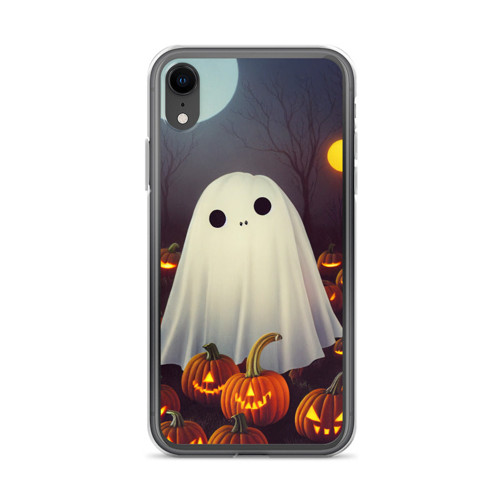 iPhone Case - Halloween Cute Ghost in the Pumpkin Patch