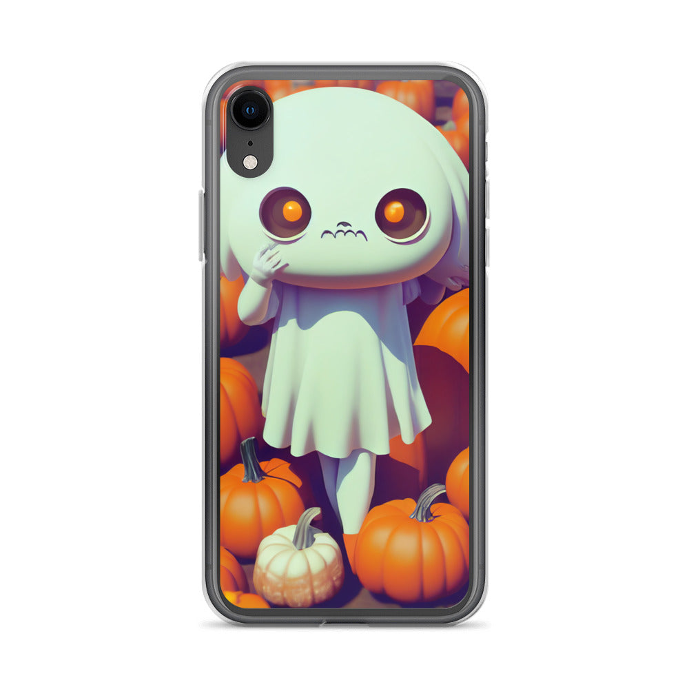 iPhone Case - Halloween Ghost Girl in the Pumpkin Patch