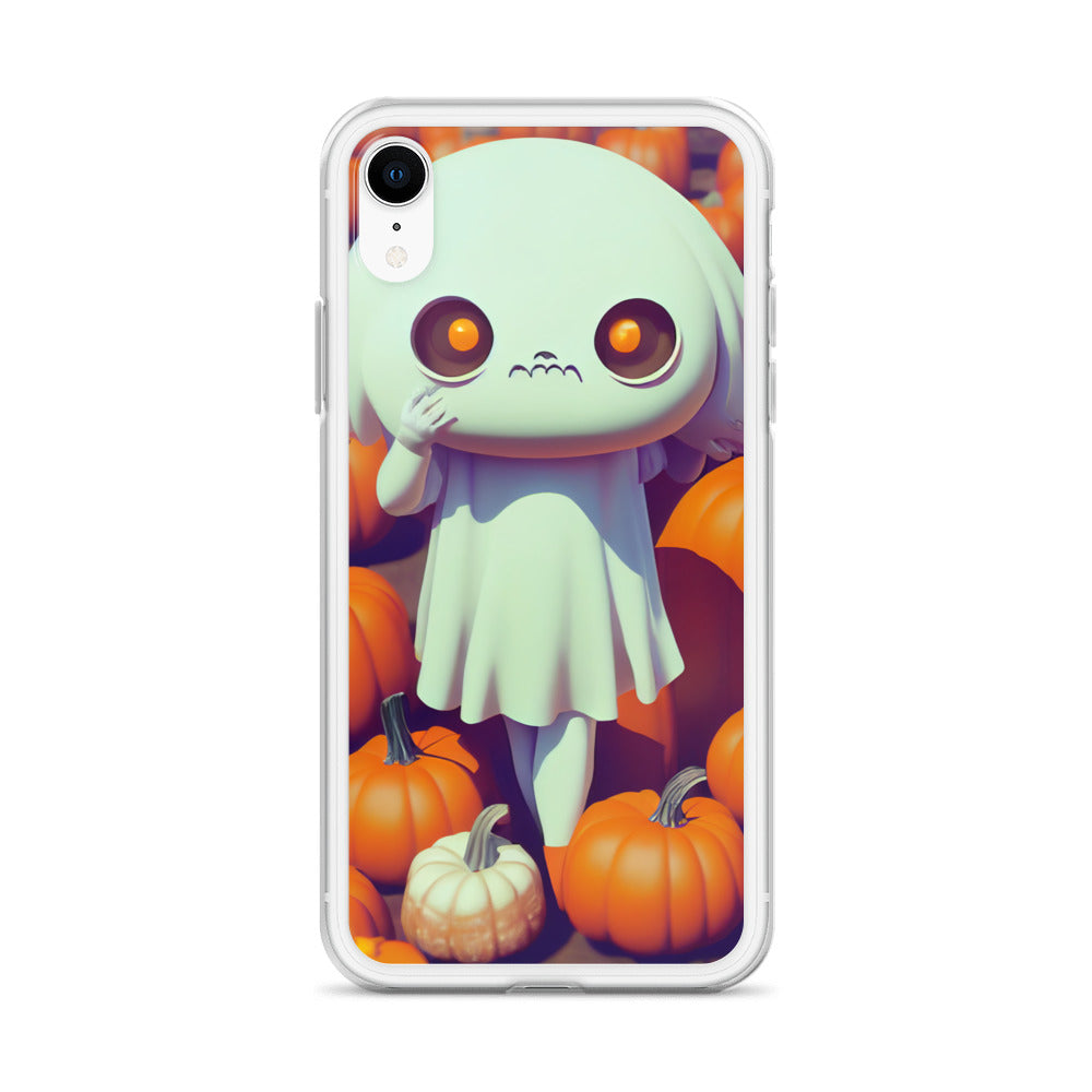 iPhone Case - Halloween Ghost Girl in the Pumpkin Patch