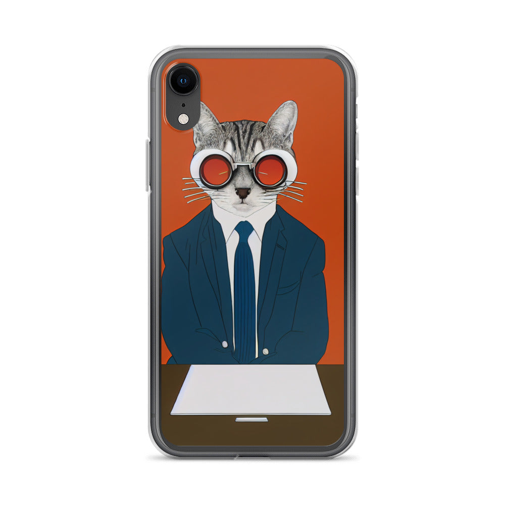 iPhone Case - Orange Business Cat Boss